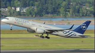 Delta Airlines Boeing 757-200 Skyteam N659Dl Takeoff From Pdx