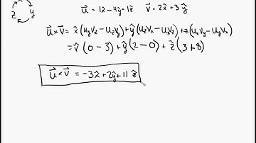 Cross product Cartesian coordinates: Example 1