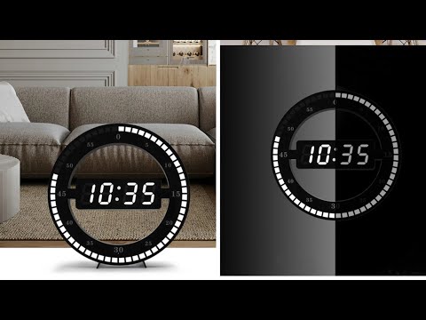 LED Digital Clock Ring Wall With Auto Brightness Adjustment