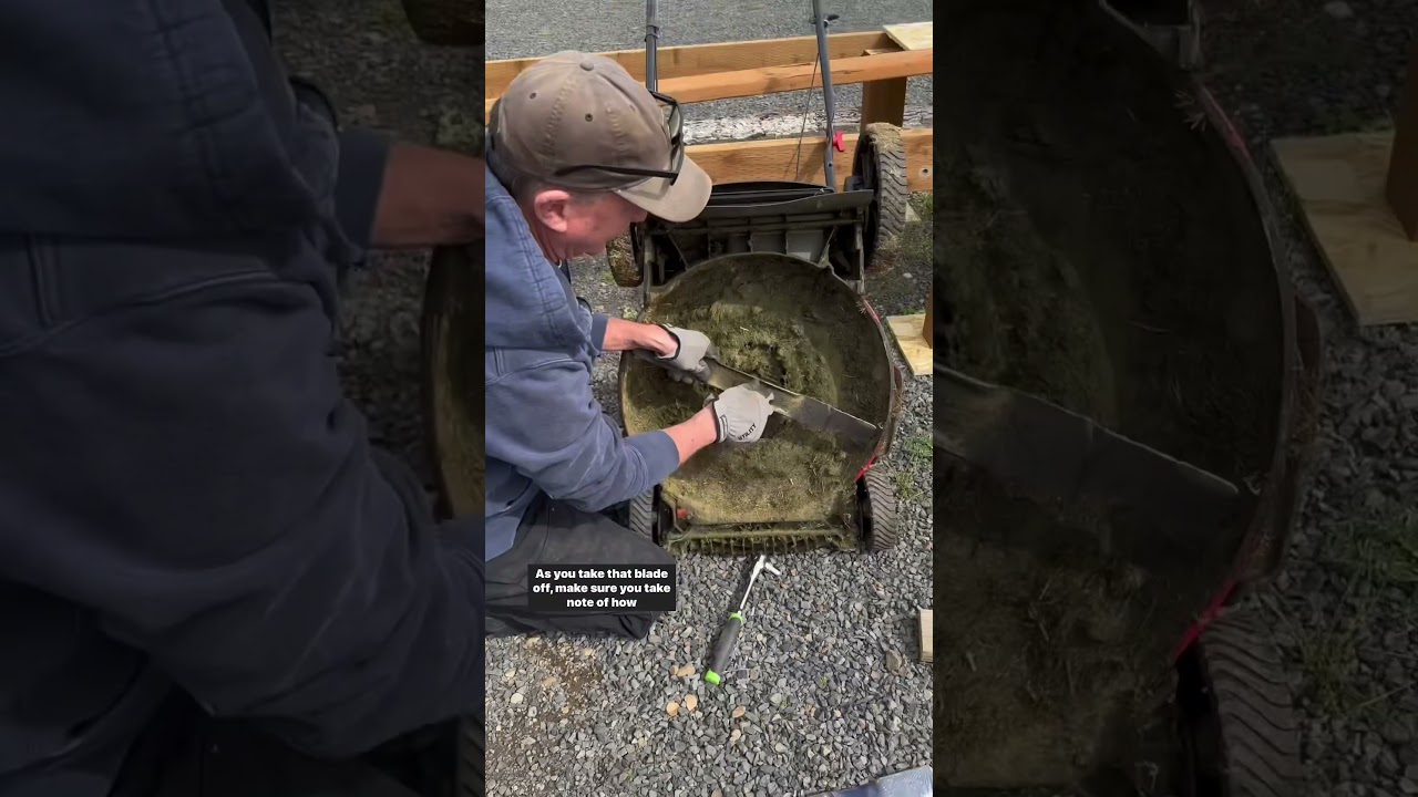 Как заменить нож газонокосилки (легко). С любовью, папа.
