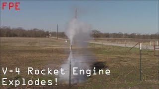 Rocket Engine Tests--V-4 Rocket Engine Explodes With a Bang!