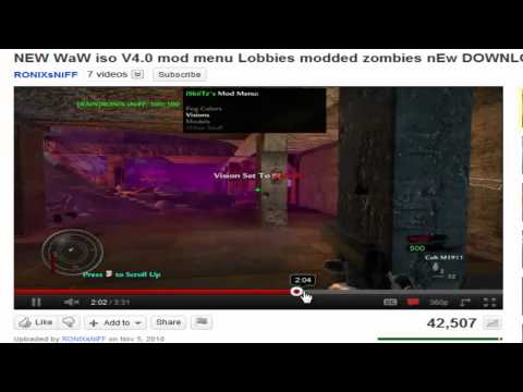 Waw Mod Menu = Cod4 Infectable Mod Menu?