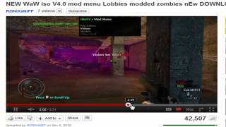 Waw Mod Menu = Cod4 Infectable Mod Menu