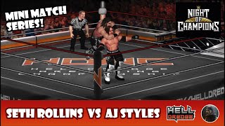 Seth Rollins vs AJ Styles - Night of Champions 2023 [Fantasy Wrestling Highlights] Fire Pro World
