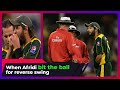 When shahid afridi bit the ball for the magic of reverse swing against australia shorts