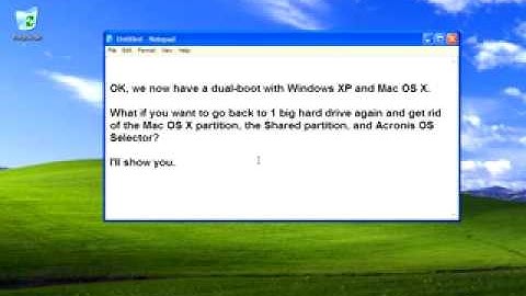 How to Dual Boot Windows XP Mac OS X part 2
