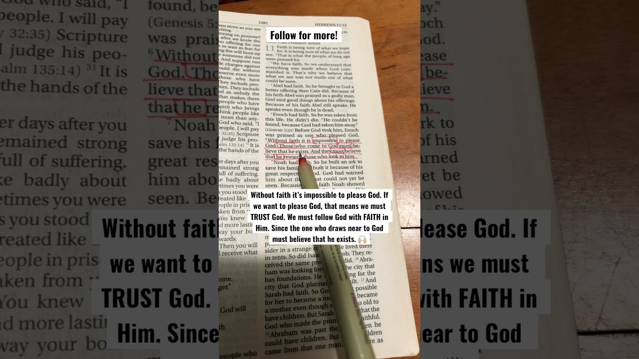 ‘One Way To Please God’ Hebrews 11:6 🔥 