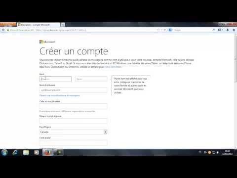 Comment créer un compte de Hotmail /  Outlook / Compte microsoft / msn {2014}