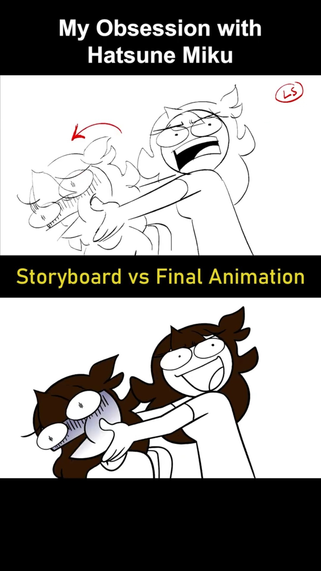 Storyboard vs Animation: Hatsune Miku (shot 4)