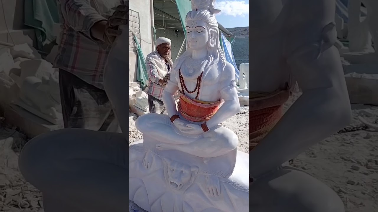 Big shiva whaite marble murti 7 ft