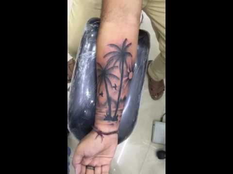 palm tree tattoos sleeve