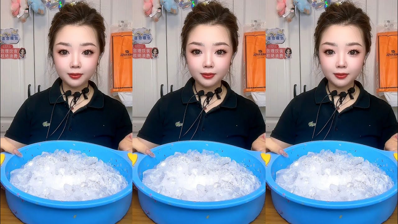 ASMR CRUSHED ICE EATING