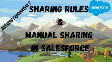 Data Security :Sharing Rules & Manual Sharing In Salesforce |Record level Security in Salesforce