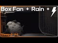  box fan and rain sounds for sleeping with distant thunder medium speed box fan noise and rain