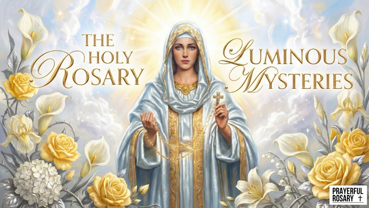 Молитесь Святым Розарием — Светлые Тайны | Ходите в свете, вере и руководстве Христа 🌹✨