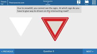 Car theory exam in the Netherlands - Road narrowing - 20 CBR questions, answers, and explanation screenshot 3