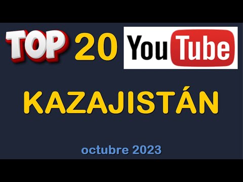 TOP 20 KAZAJISTÁN canales con más SUSCRIPTORES — Octubre 2023