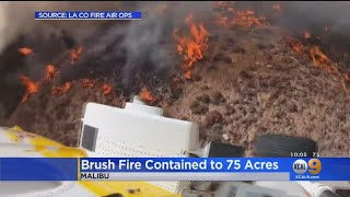 Crews Stop Forward Progress Of Brush Fire That Forced Evacuation Of Malibu Creek State Park Camp Sit