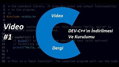 C Programlama Dili Video 1|Dev-C++