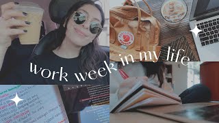 WORK WEEK VLOG | working full time & first week as an online college student