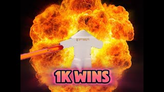I reached 1K wins in roblox bedwars!