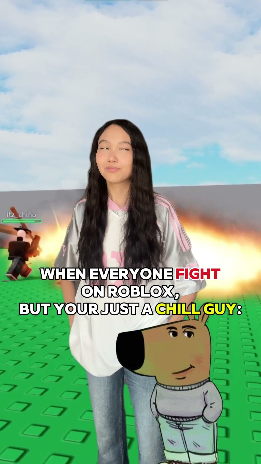 chill guy on roblox be like? #roblox #robloxshorts