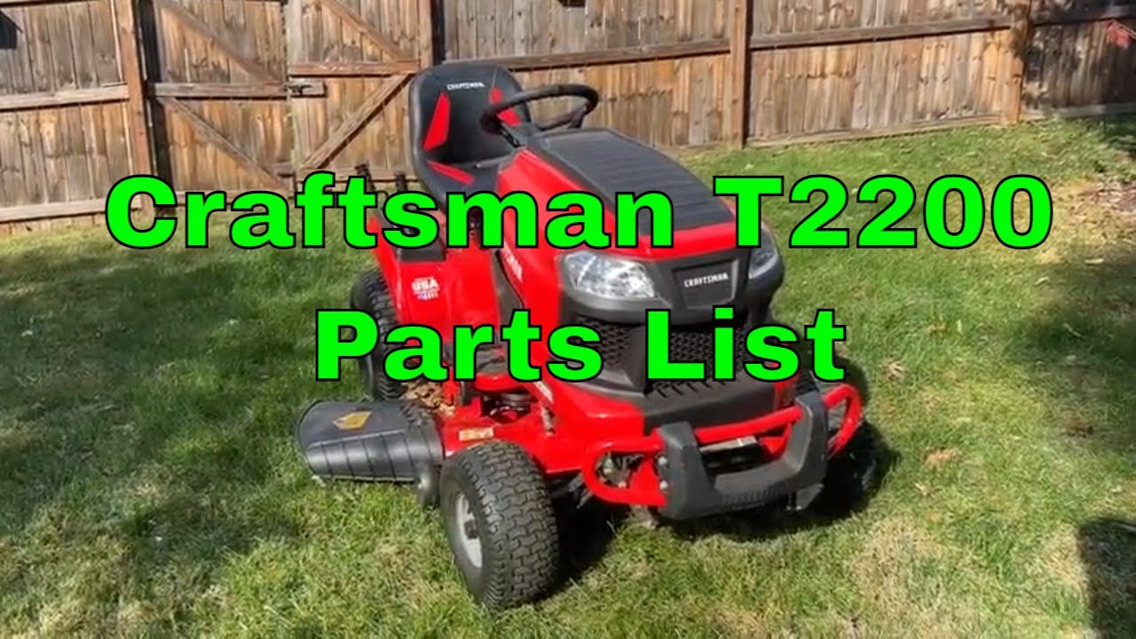 Craftsman T Riding Mower Parts List CMXGRAM Blades Belts Filters YouTube