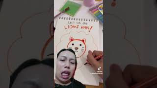diy cutting lion hair #kidsactivities #cuttinghair #tutorial #fyp #shortvideo