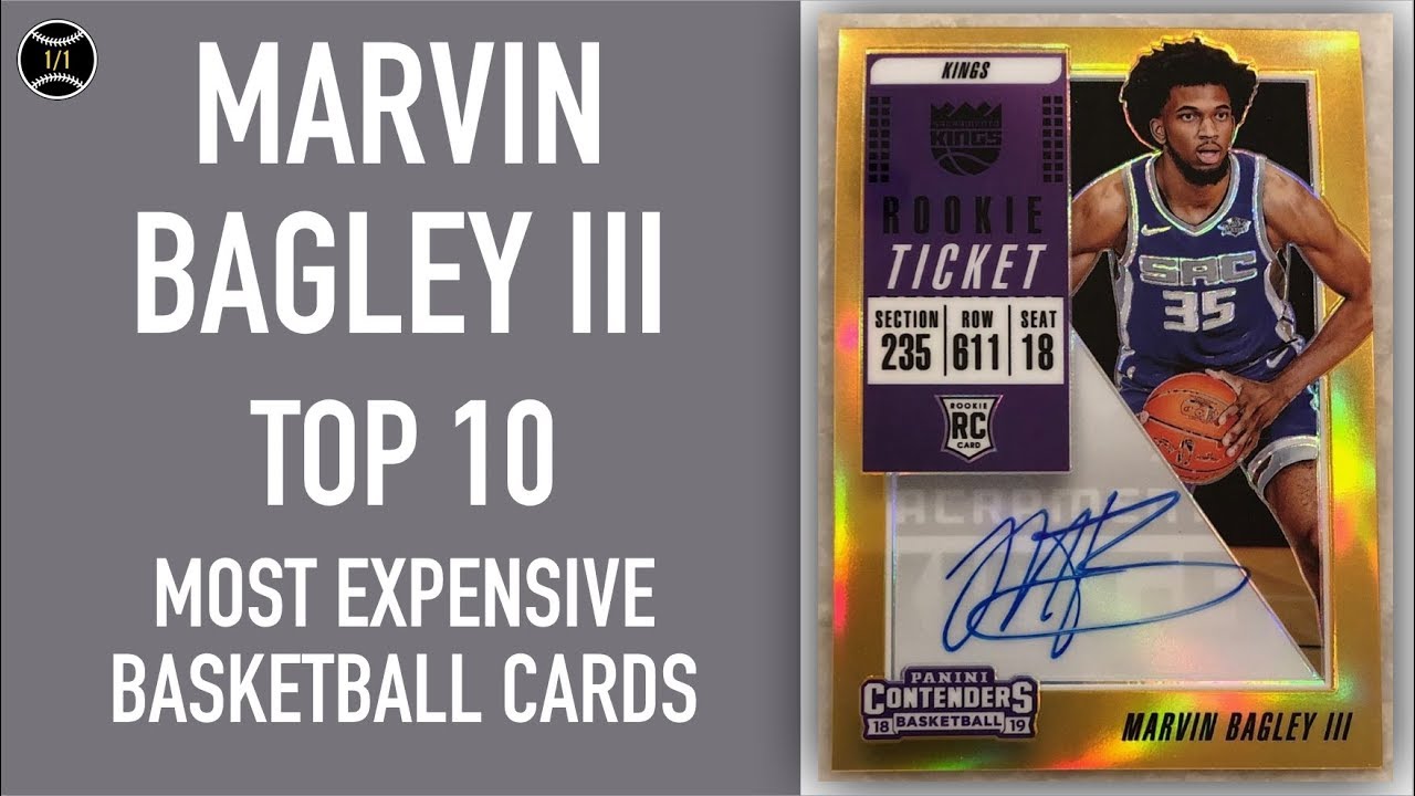 Top 10 Most Expensive Marvin Bagley III Rookie Basketball Cards 