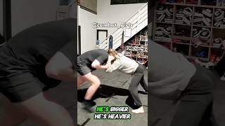 Girl Pins A Boy In Sparring #wrestling
