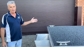 Pontoon boat with poly pontoons aluminium frame and decking