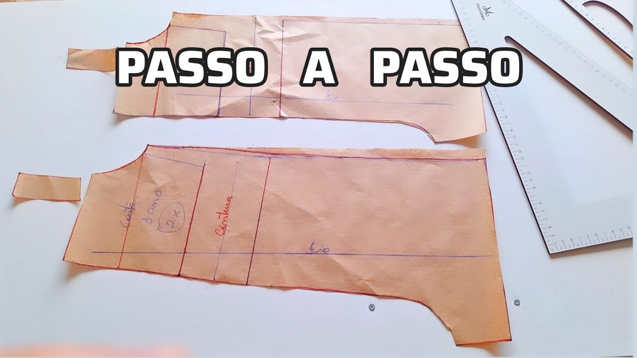 Como fazer Molde / Modelagem de Macaquinho ou Macacão