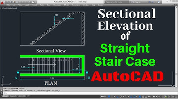 Sectional Elevation: Straight Stair Case Design In AutoCAD | ReoCAD |
