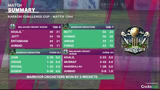 Karachi Challenge Cup1/ 26-02-2026/ Malakand Cricket Acedmy VS Markhor Cricketers screenshot 3