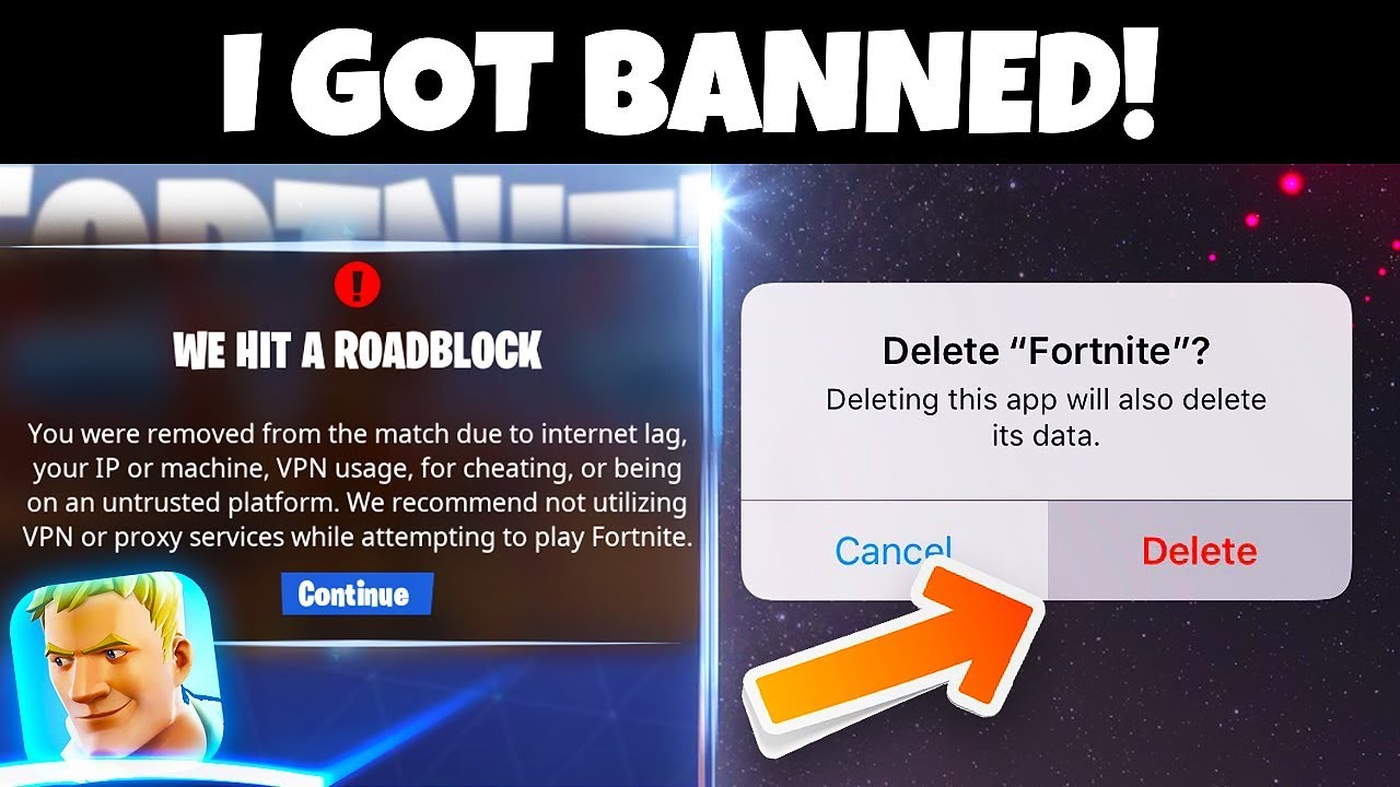 I Got Banned For Cheating And Deleted Fortnite Mobile Youtube - i got banned for cheating and deleted fortnite mobile