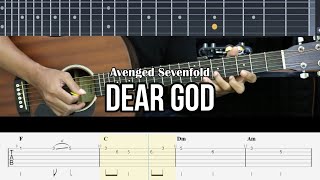 Dear God - Avenged Sevenfold | EASY Guitar Tutorial TAB - Guitar Lessons