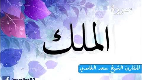سورة الملك المانعة من عذاب القبر بصوت سعد الغامدي