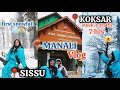 Manali Vlog: 7-Hour Traffic Jam, Koksar Snowfall, Sissu & Atal Tunnel Adventure! 🏔❄️✨️