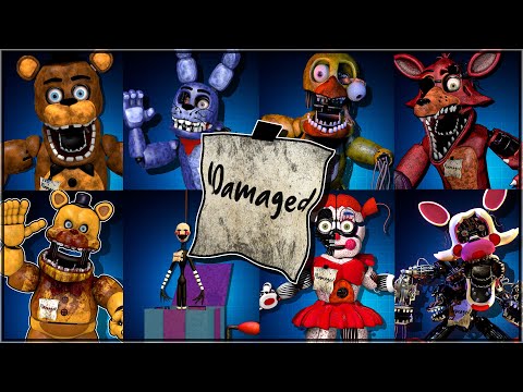 видео: FNAF AR - Damaged Animatronics VOL #1 -FULL  Workshop animations!