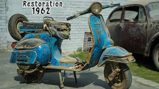 1962 Vintage Vespa Scooter Italian  - Unbelievable Restoration # 1 by Live With Creativity 437,612 views 1 year ago 14 minutes, 55 seconds