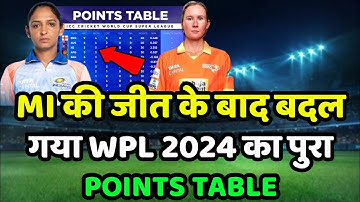 WPL 2024 Today Points Table | Mi vs Ggt After Match Points Table | Wpl 2024 Highlights