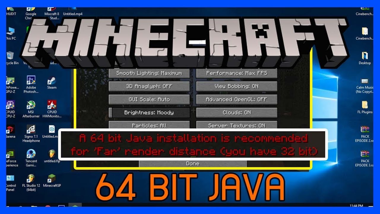 how to download 64 bit minecraft