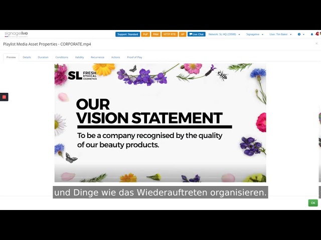 Signagelive demonstration   Deutsch