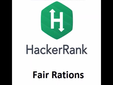 Hackerrank Fair Rations solution