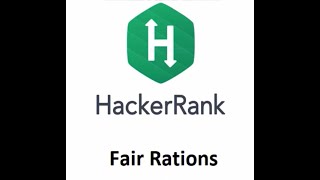 Hackerrank Fair Rations solution