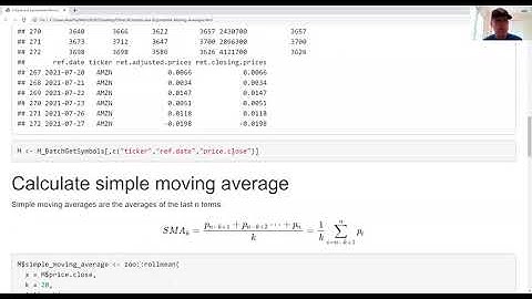 Simple and Exponential Moving Averages Using R