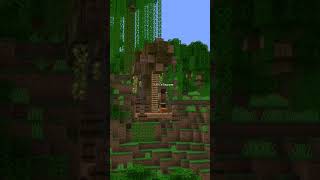 How to Build a Fallen Tree Starter House in Minecraft! [Jungle Biome]