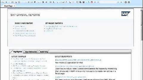 Crystal Reports 2011 Tutorial - Starting Crystal and Creating New Reports