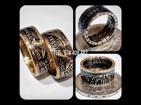 ვერცხლის ბეჭდები მონეტებიდან . Coin ring making . Кольца из монет . TEL : +995 574 408 482