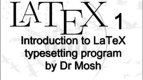The LaTeX typesetting program